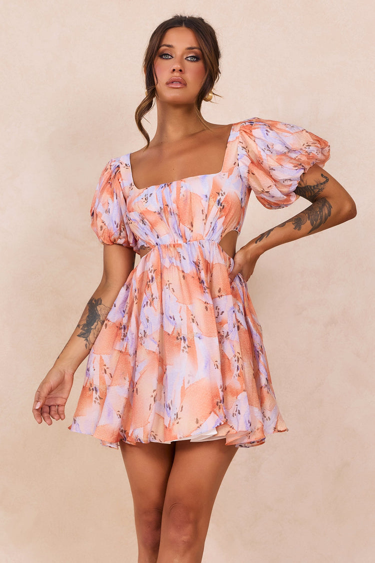 Woodington Sky Mini Dress - Orange for women